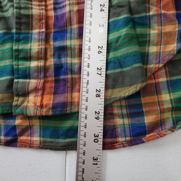 Ralph Lauren Shirt Men Medium Plaid Brown Classic Fit Button Down Cotton Flannel - Picture 5 of 8